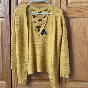 Knit Cross Back Cardigan